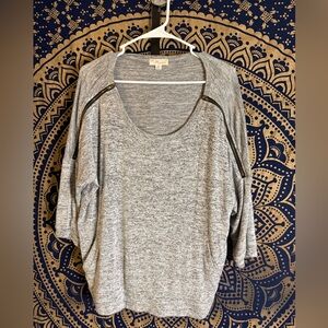 Misia Heather Gray Knit Top